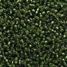 Miyuki rocailles Perlen 11/0 - Silver lined olive 11-26
